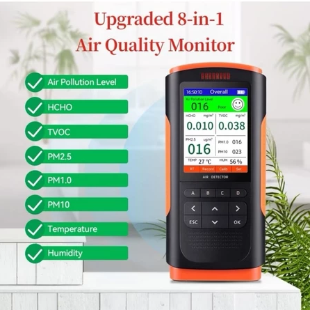 ASEW555 PORTABLE 8IN1 AIR QUALITY TESTER