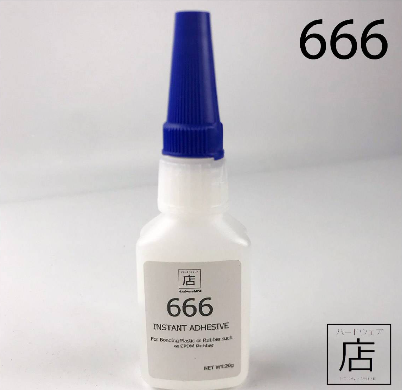 INSTANT ADHESIVE GLUE 666 FOR BONDING EPDM NBR RUBBER O RING OPTION WITH 633 PRIMER (HWM-666)