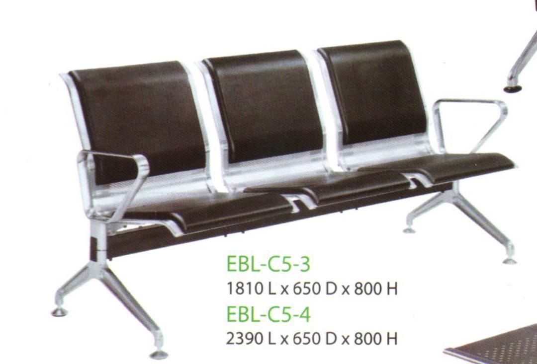 Metal Link Chair With PVC Cover Black 4 Seater / Chair / Office Chair / Ergonomic Chair / Metal / Link Chair / PVC Cover / 4 Seater / Metal Link Chair #black