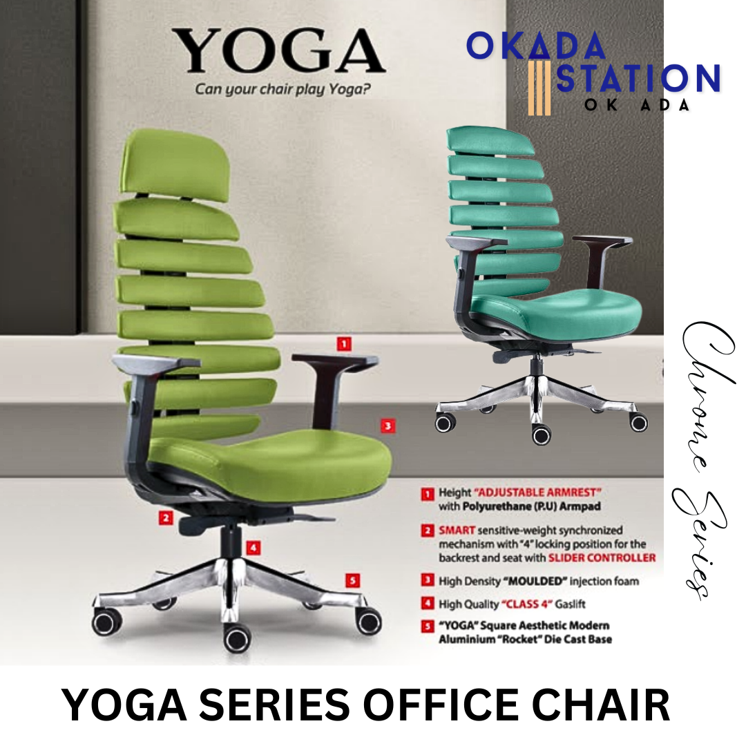 CLASSIC CHAIR YOGA FABRIC ERGONOMIC OFFICE CHAIR WITH ALUMINIUM LEG - ALL SIZE / CLASSIC CHAIR / OFFICE CHAIR / ERGONOMIC EXECUTIVE CHAIR / FABRIC OFFICE CHAIR / EXECUTIVE OFFICE CHAIR / ERGONOMIC OFFICE CHAIR / CHROME SERIES / YOGA CHAIR / CHAIR