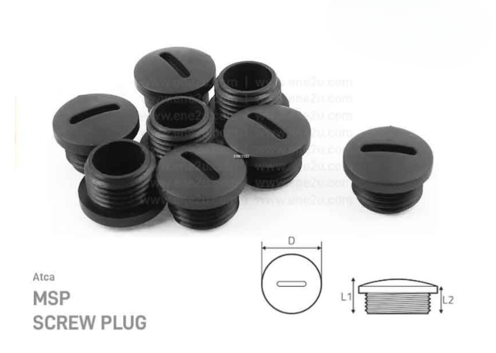 ATCA MSP-16 / 25 / 32 SCREW PLUG BLACK (100PCS)