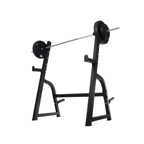 OEM Adjustable Squat Rack Half Cage with Plate Storage
