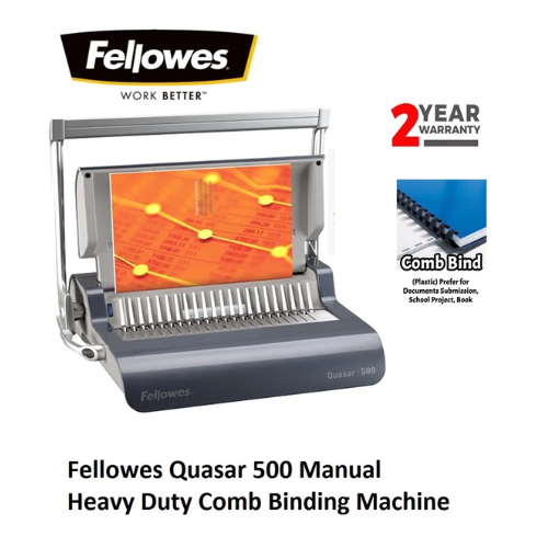 Fellowes Quasar+ 500 Manual Heavy Duty Comb Binding