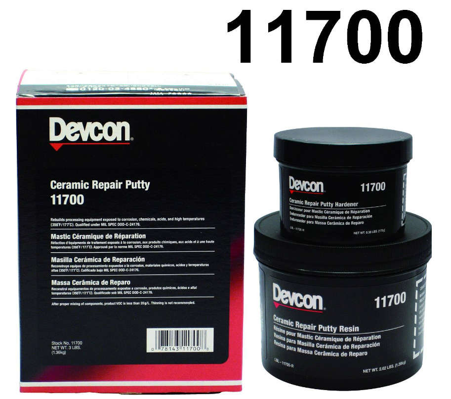 DEVCON 11700 CERAMIC REPAIR PUTTY CERAMIC FILLED EPOXY 3 LB KIT