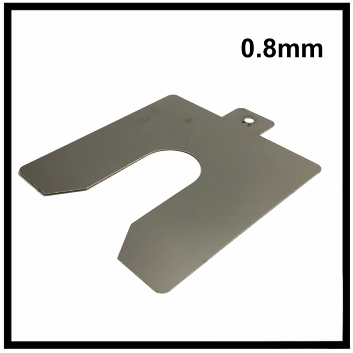 304 STAINLESS STEEL SLOTTED SHIM 0.8MM PRE-CUT PRECISION SHIMS LEVELING ALIGNMENT MALAYSIA SUPPLIER READY STOCK (SLOTTED-SHIM-304-0.8)