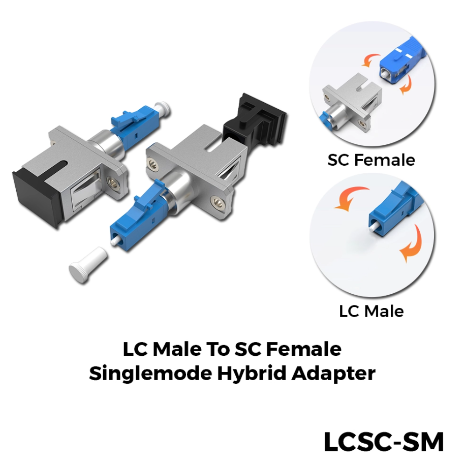 LC MALE TO SC ST FC FEMALE HYBRID ADAPTER