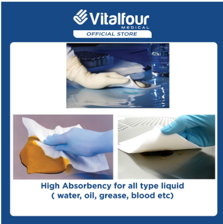 VITALFOUR MEDICOM MEDISORB MULTIPURPOSE WIPES DRY & WET (100PCS)