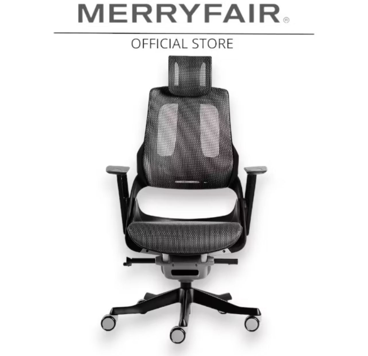MerryFair WAU Ergonomic High Back Chair -Charcoal Mesh