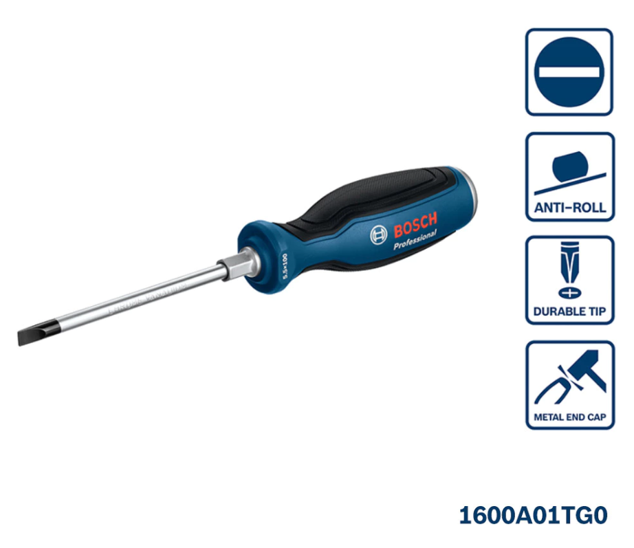 BOSCH 5.5X100MM (SL5.5) SLOTTED SCREWDRIVER (1600A01TG0)