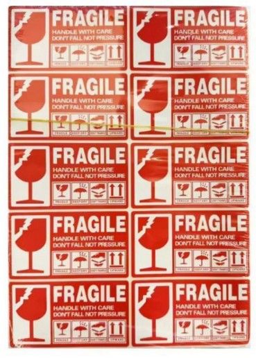 Fragile Sticker 5x9cm 1000pcs per Stack