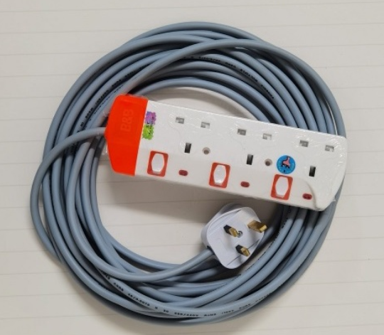 QP POWER EXTENSION PLUG 3 GANG 10 METER