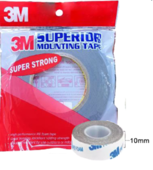 3M DOUBLE SIDED PE FOAM TAPE 1600TG – 10MM / 16MM / 22MM X 10M