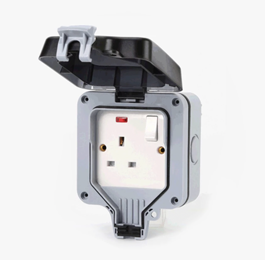 Heavy Duty IP66 13A 1Gang Weatherproof Socket Waterproof Socket Outdoor Switch Socket Power Box