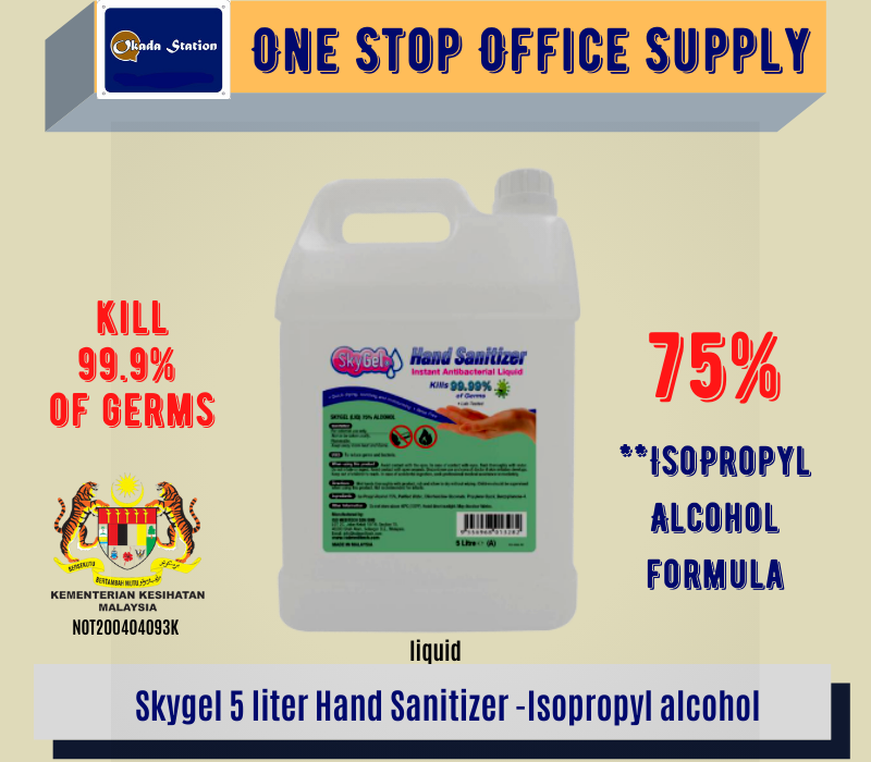SKYGEL 5 LITRE HAND SANITIZER -ISOPROPYL ALCOHOL /Skygel /Hand Sanitizer /Sanitizer /5 Liter /Isoproply Alcohol /Skygel 5 Liter Hand Sanitizer