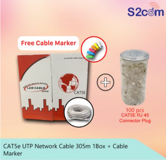 CAT5e UTP Network Cable 305M 1Box + Free Cable Marker