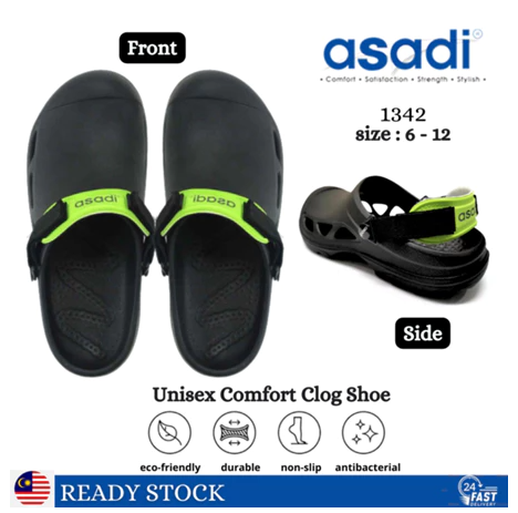 asadi Man Clog Shoe with adjustable straps 1342 | kasut lelaki anti slip