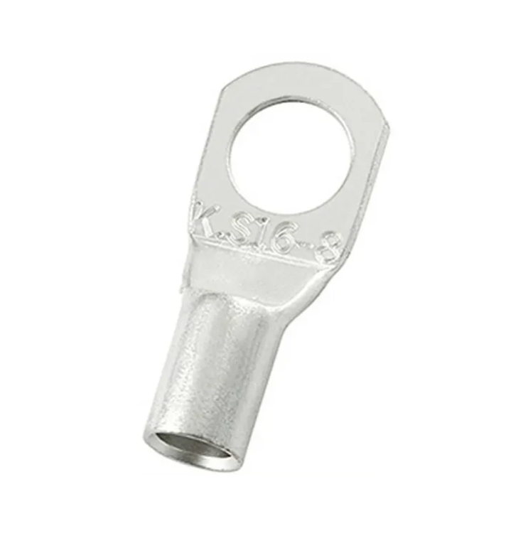RS PRO Uninsulated Ring Terminal, M8 Stud Size, 16mm² to 16mm² Wire Size