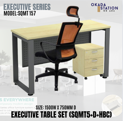 VS EXECUTIVE SERIES: EXECUTIVE TABLE SET SQMT 157 / 1500MM / OFFICE TABLE SET / OFFICE TABLE