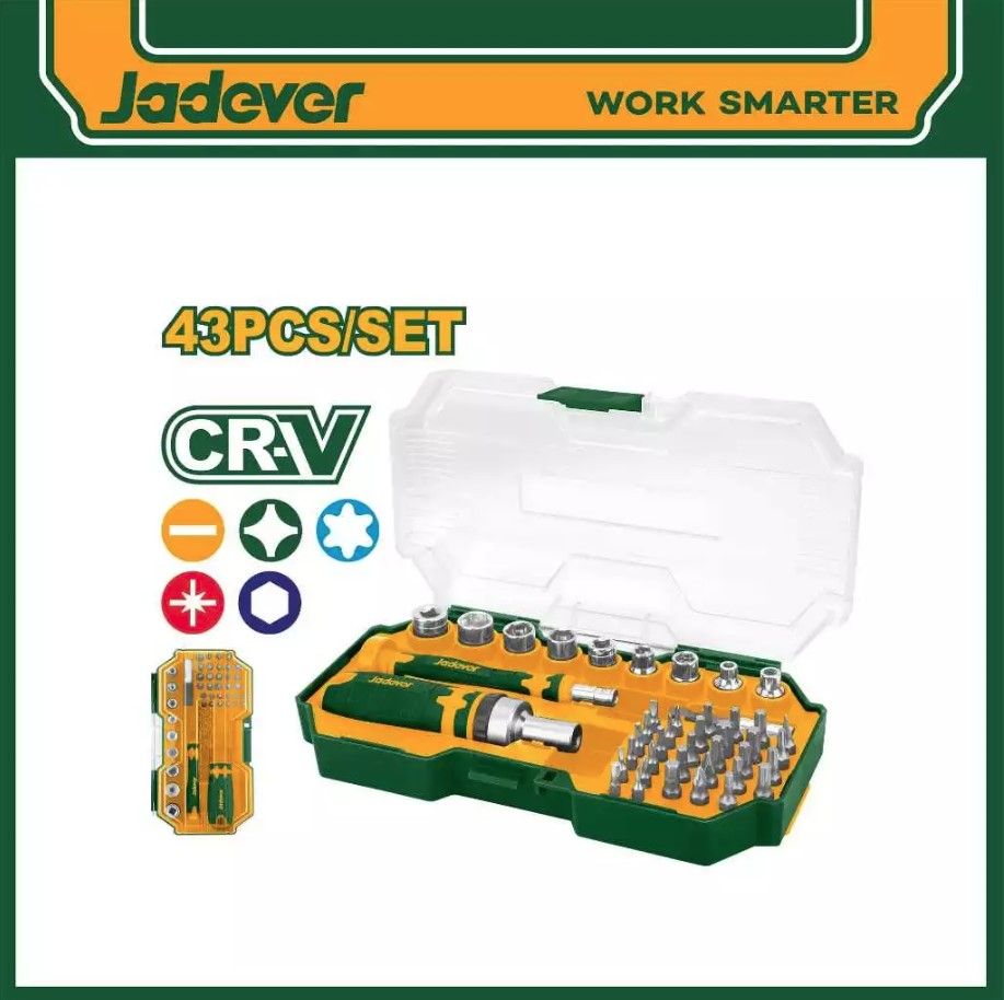 JADEVER 43 PCS SCREWDRIVER BITS SET JDSS8B43