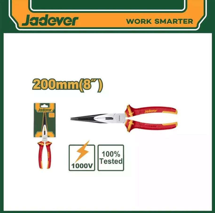 JADEVER INSULATED LONG NOSE PLIERS JDPL2938