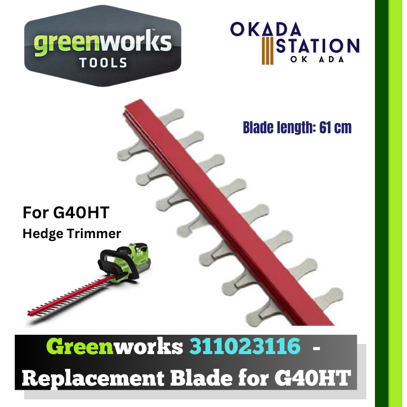 Greenworks 311023116 - Replacement Blade 61cm (For G40HT Hedge Trimmer) / Hedge Trimmer Blade Refill / Replacement Accessories / Blade