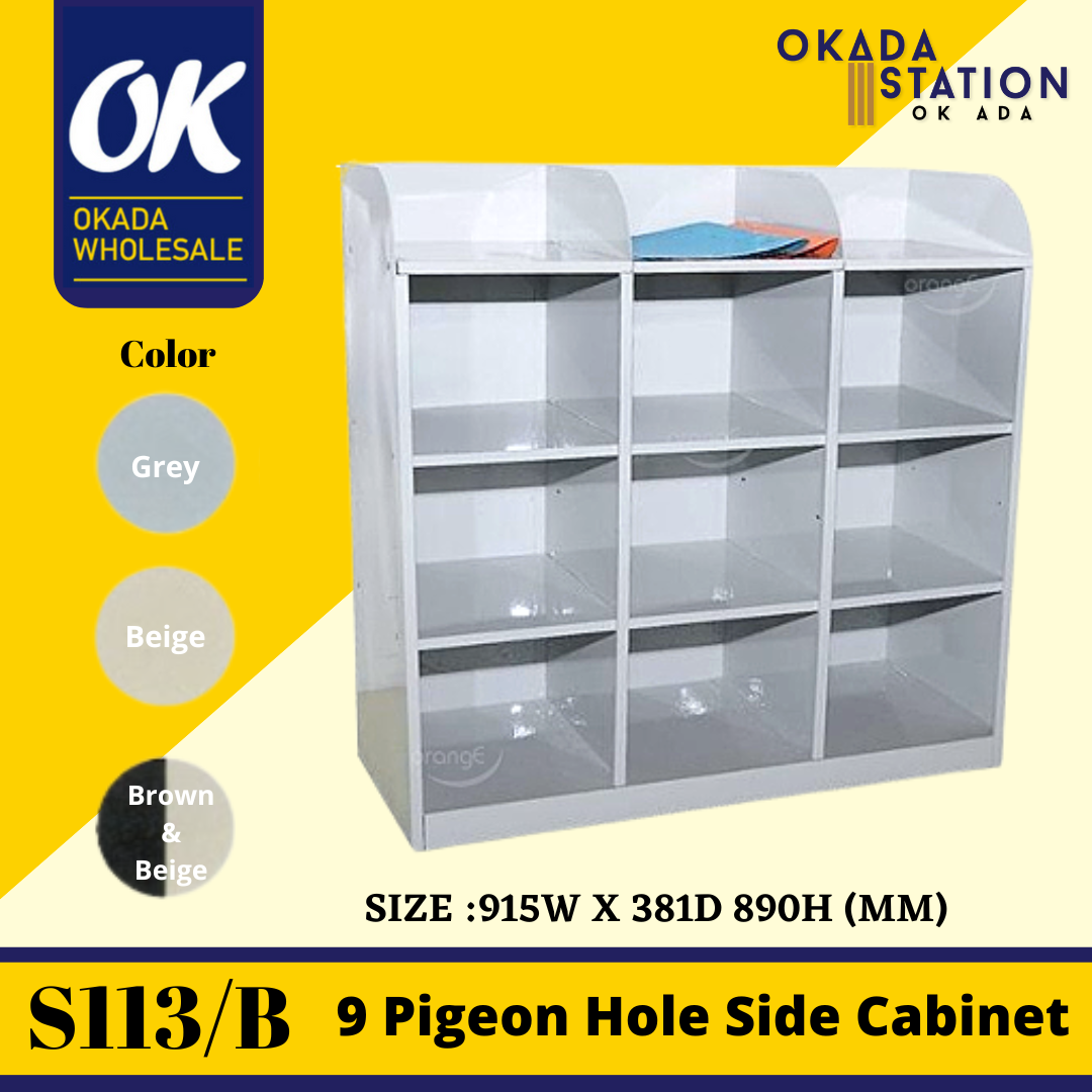 9 Pigeon Hole Side Table Cabinet S113/B 9 Pigeon Hole Side Table Cabinet / S113/B / S113 / 9 Pigeon Hole / Metal Cabinet / Cabinet / Pigeon Hole Side Table Cabinet / Table Cabinet / Pigeon Hole