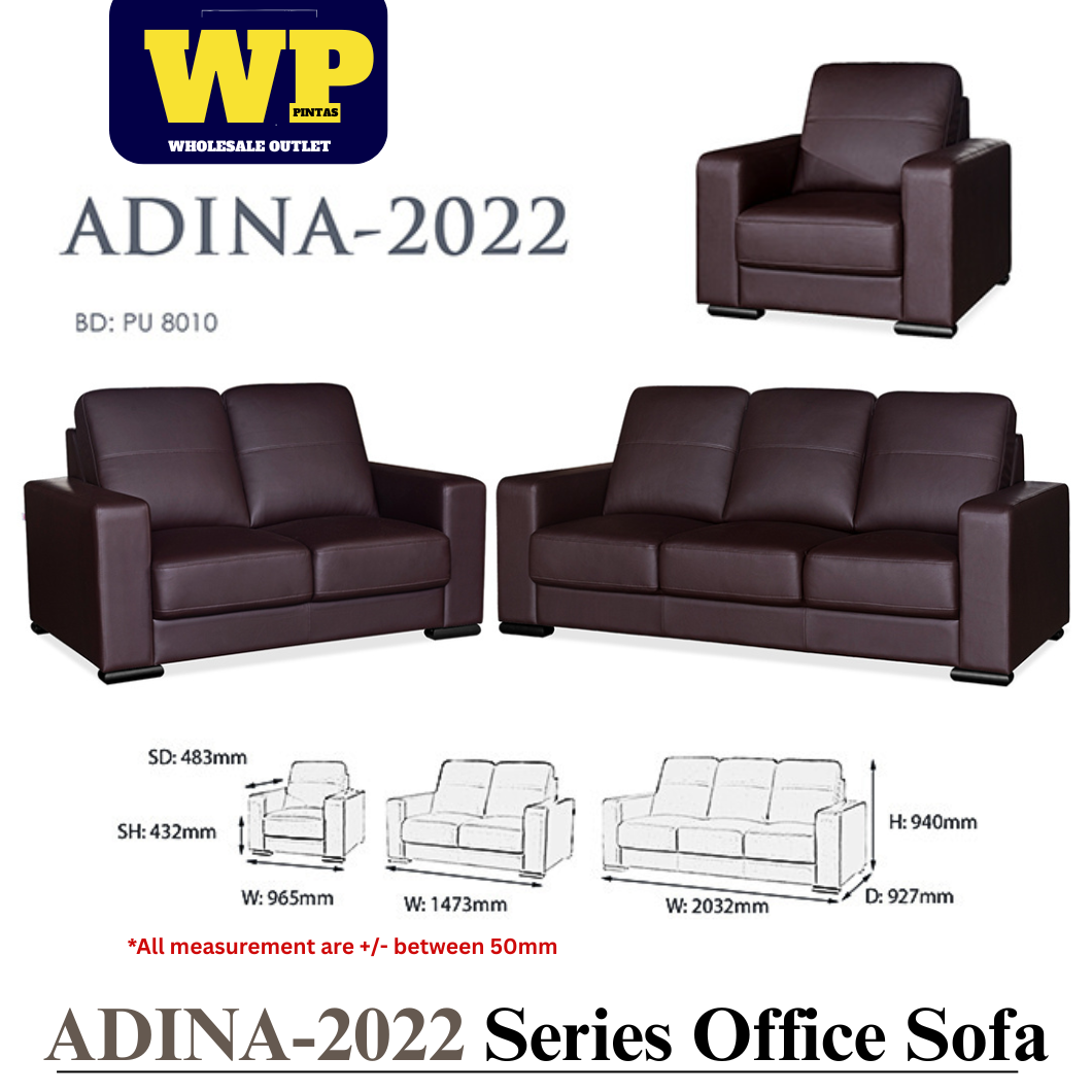 ITA UPHOLSTERY DESIGN ADINA SERIES OFFICE SOFA - ALL SIZE / SINGLE SEATER / DOUBLE SEATER / TRIPLE SEATER / 1+2+3 SEATER SET / VISITOR SOFA / PU LEATHER / FABRIC / SOFA PELAWAT / SOFA PEJABAT / SOFA / ADINA-2022