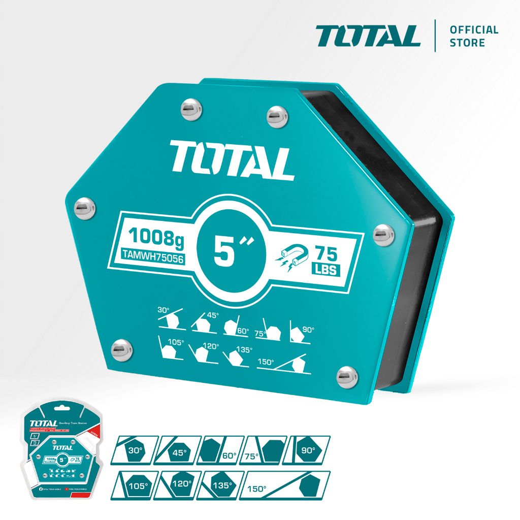 TOTAL TAMWH75056 MULTI-ANGLE MAGNETIC WELDING HOLDER MAX. FORCE PULL: 75 LBS