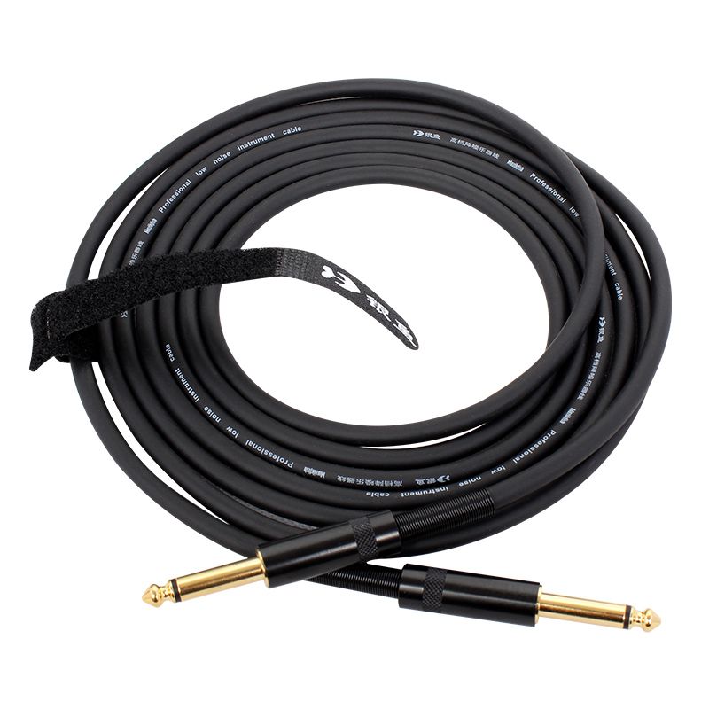 QS 6.35MM TRS to 6.35MM TRS Male Audio Signal Microphone Guitar Balanced Cable (20 Meter)