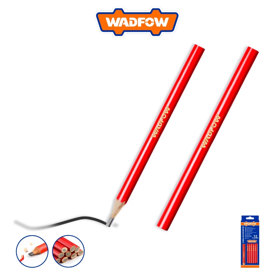WADFOW CARPENTER PENCIL (12 PCS / SET) LEAD COLOR: BLACK (WMQ1512)