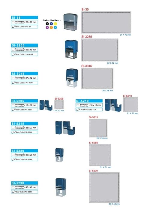 MAXSTAMP SELF-INKING STAMP SI5210 SI\E 18 X 18MM
