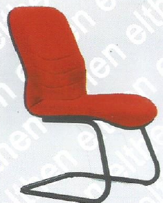 ELTHEN CHAIRS Visitor chair without Armrest with epoxy black cantilever base