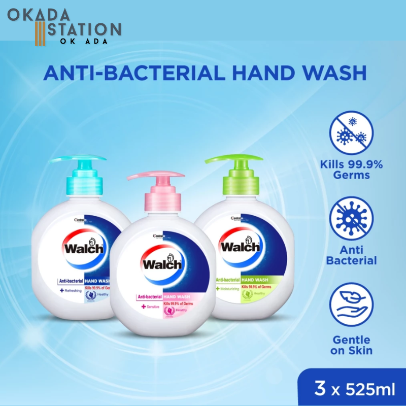 WALCH 525ml Moisturizing Hand Wash(Kill 99.9% of Germs) /Walch /525ml /Hand Wash /Moisturizing /Kill 99.9% of Germs