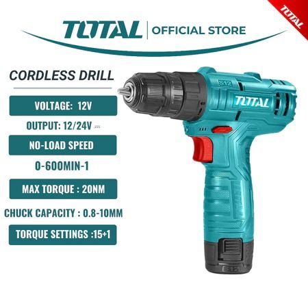 Total Li-Ion S12 Cordless Drill TDLI12415