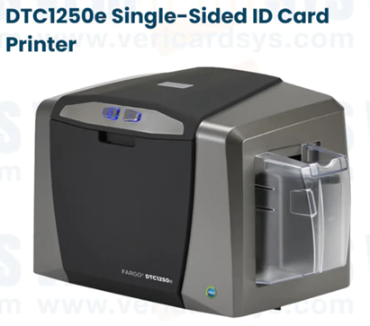 FARGO DTC1250e ID Card Printer - Single Sided PVC Card Printing - VERICARDSYS