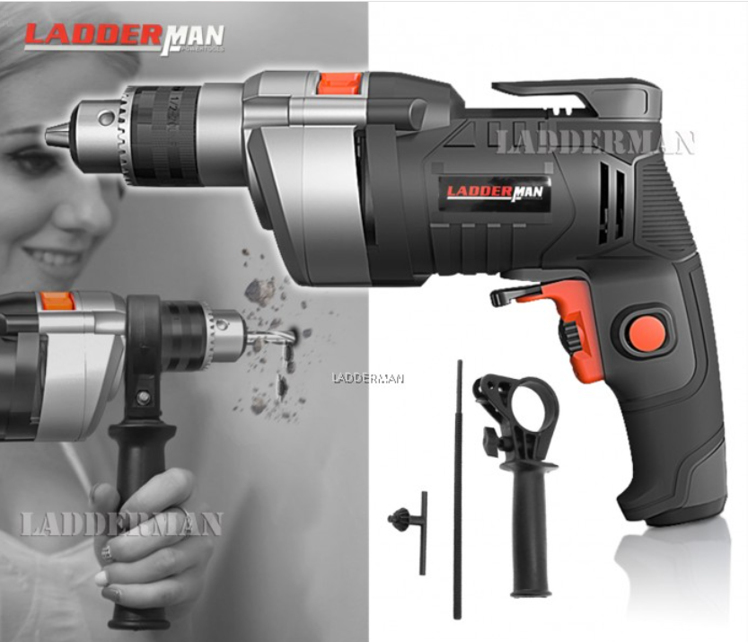 LADDERMAN LDM-CDM-800 13MM 800W ELECTRIC IMPACT HAMMER DRILL SCREWDRIVER WITH 2 FUNCTION MODE