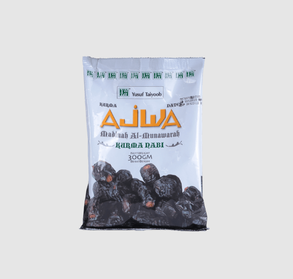 YUSUF TAIYOOB KURMA AJWA (NABI) MADINAH (POUCH PACK) 300GM