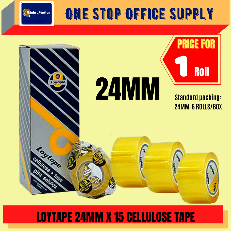 LOYTAPE CELLULOSE TAPE - 24MM X 15M / Loytape / Tape / Cellulose Tape / Cellophane Tape / Loytape Cellulose Tape / LOYTAPE