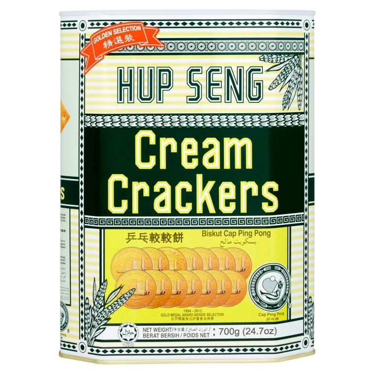 HUP SENG CAP PING PONG HUP SENG GOLDEN SELECTION CREAM CRACKERS 700G (TIN)