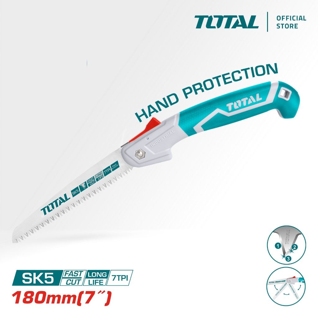 TOTAL FOLDING SAW WITH PRECISION TRIPLE GROUND TEETH FOR SMOOTH AND FAST CUTS THFSW1806