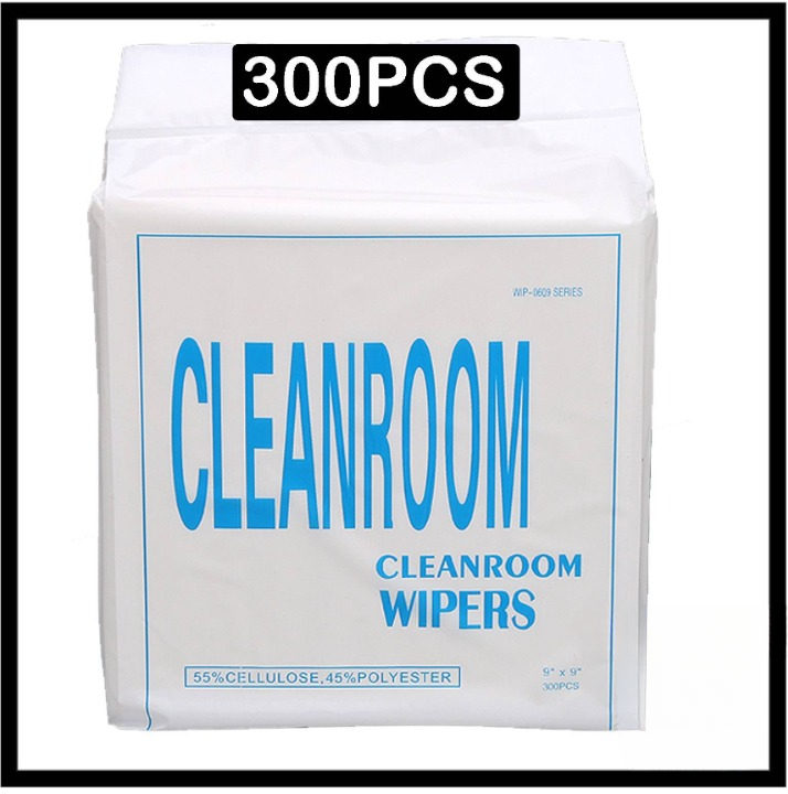 CLEANROOM WIPERS 300PCS 9” X 9” 0609 6"X6" 0606 CELLULOSE POLYESTER WIPES ESD POLY- CELLULOSE LINT FREE WIPER CLOTH WIPER PRINTHEAD WIPING CLEANING