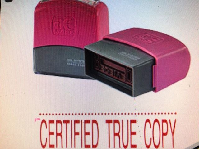 Shiny/Colop/AE Rubber Stamp Self Ink CERTIFIED TRUE COPY