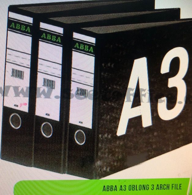 ABBA A3 OBLONG 3 ARCH FILE - BLACK