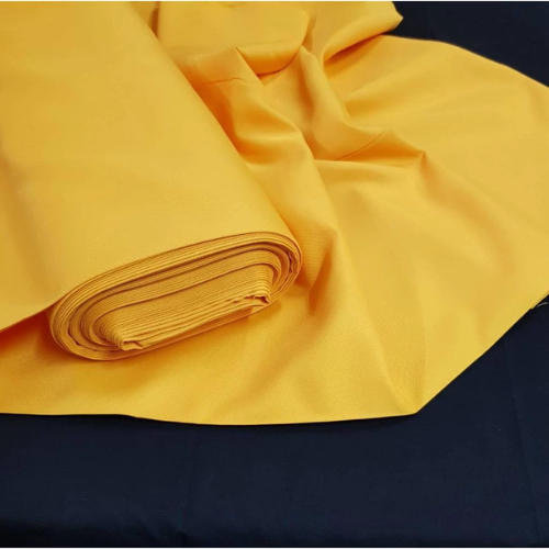 OEM 60" Kain Polyster Yellow Line / Kain Uniform / Kain Jururawat / Linen Kuning READY STOCK (0.5 Meter)