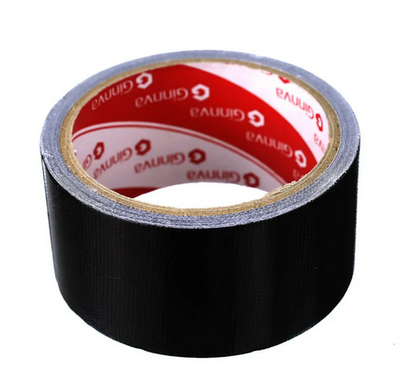 QP GINNVA STICKY BLACK DUCT TAPE (4.8CM X 6M)