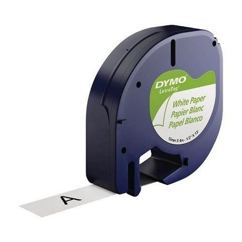 DYMO PAPER TAPE 12mm x 4m -Black on white (original)