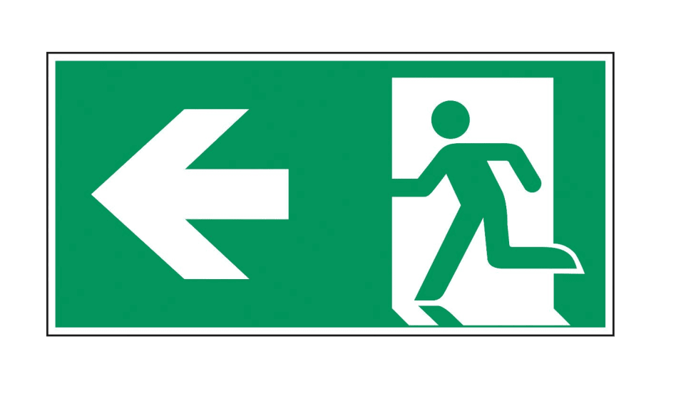 ACRYLIC FIRE EXIT SIGN (RIGHT ARROW)