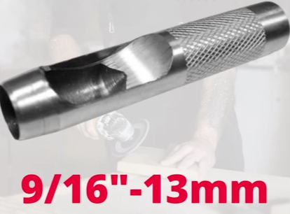 REMAX ACCURATE STEEL GASKET HOLE HOLLOW CANVAS PUNCH CHISEL PUNCHER_SIZE: 9/16"-13MM