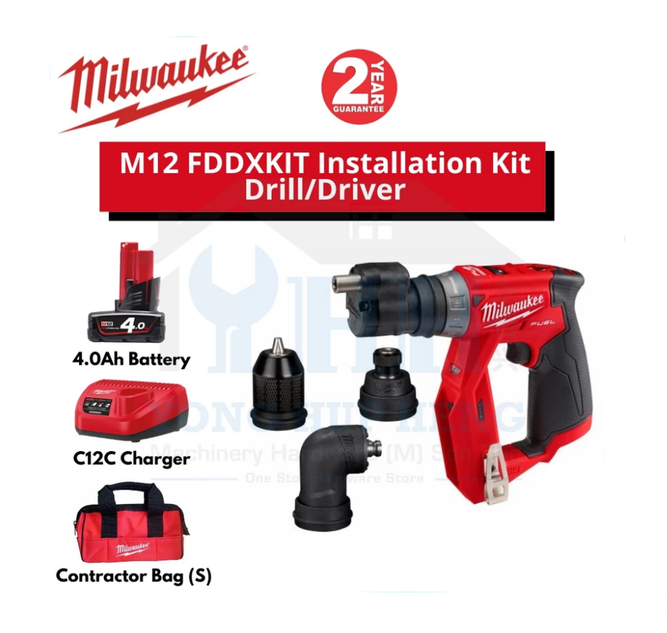 Milwaukee M12 FDDXKIT Fuel 4 In 1 Installation Drill / Drivers