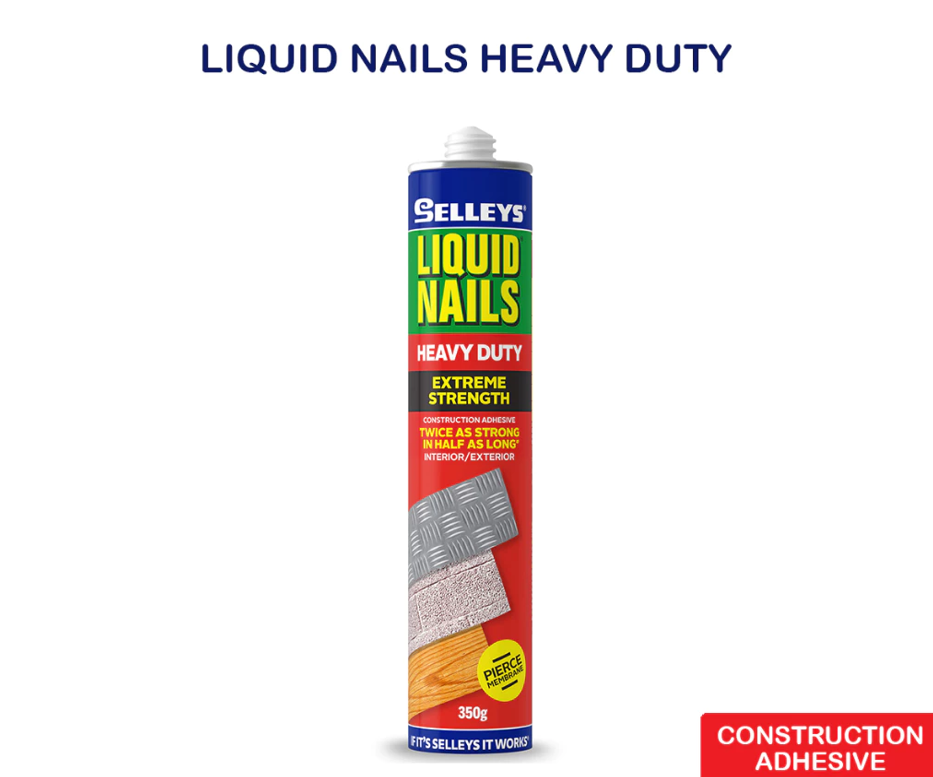 SELLEYS LIQUID NAILS HEAVY DUTY EXTREME STRENGTH ADHESIVE SEALANT 350G